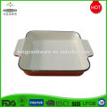 Venta al por mayor esmalte barato para hornear Pan de hierro fundido Rectangular Dish Baker